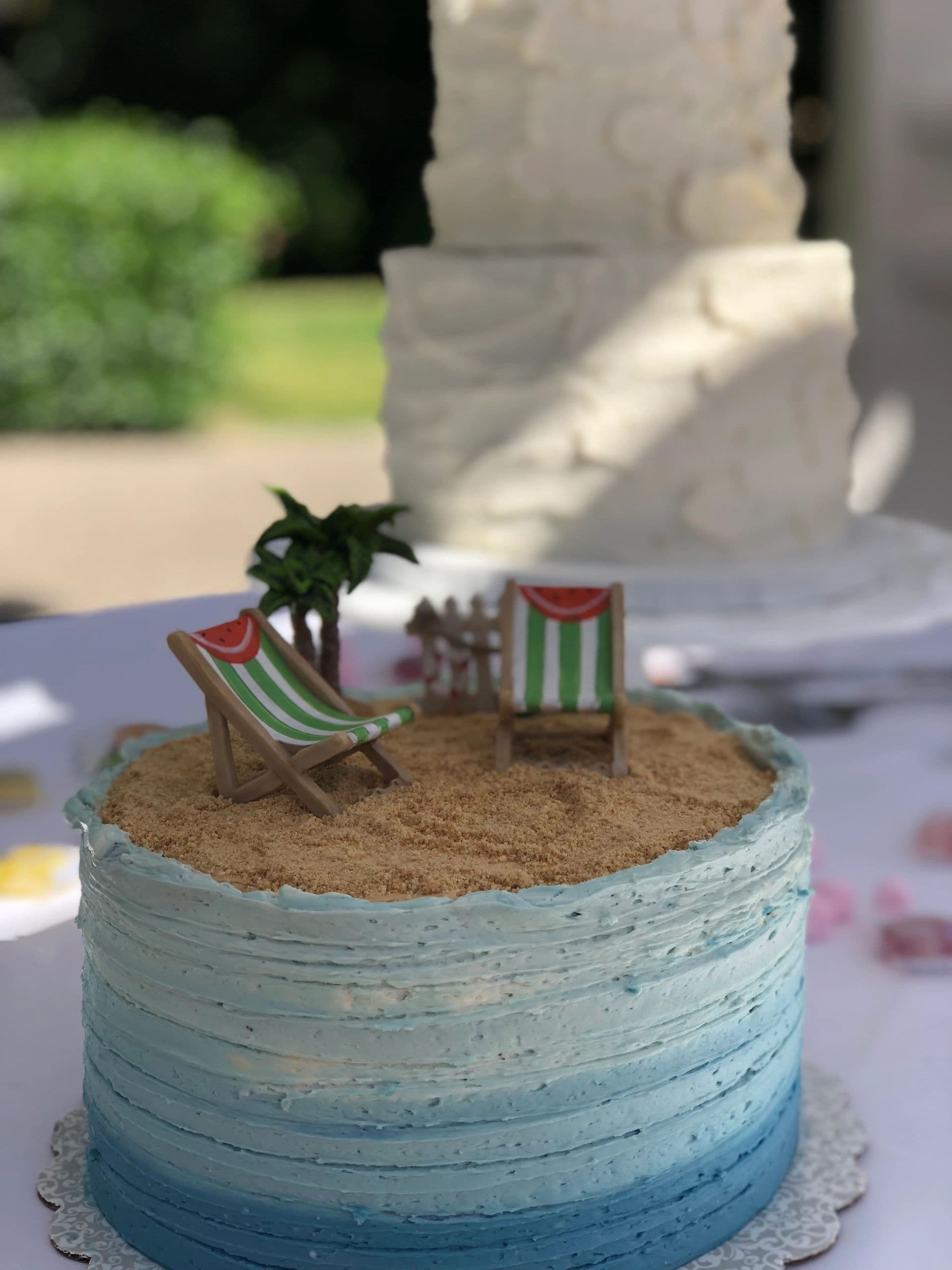 Beach theme cake