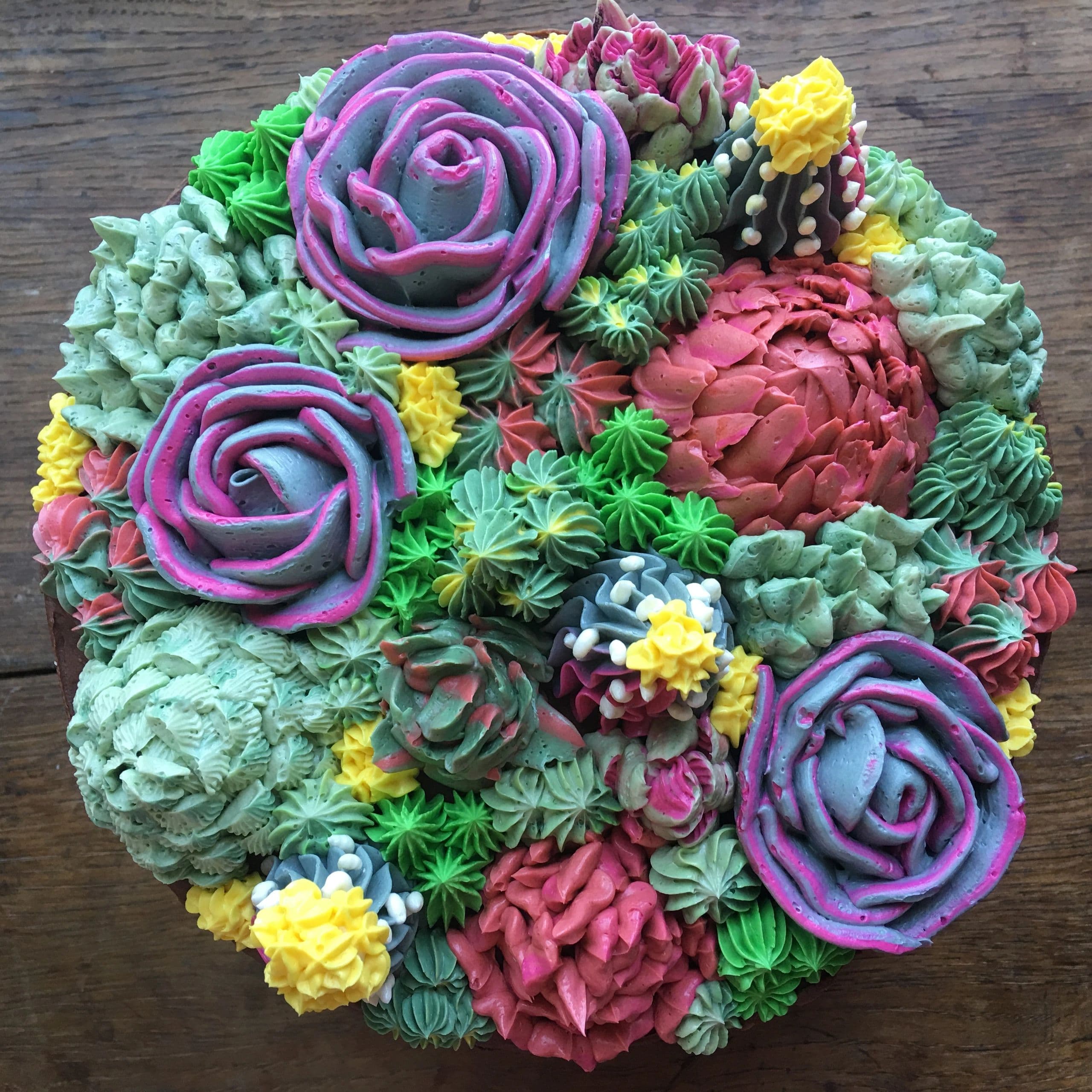 Succulent buttercream cake